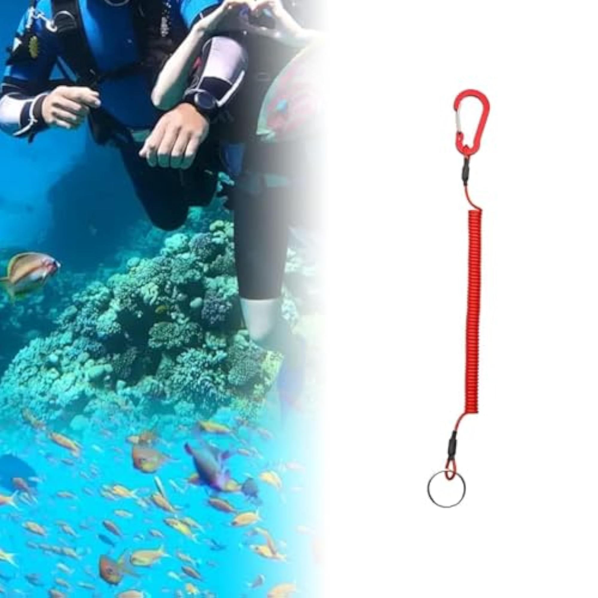 6x Retractable Safe Coiled Lanyard Fishing Lanyards