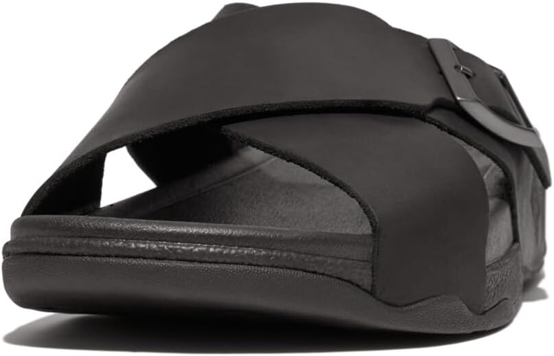 Fitflop SURFER MENS BUCKLE NUBUCK CROSS SLIDES Sandal, Black, 7 UK:  Amazon.co.uk: Fashion