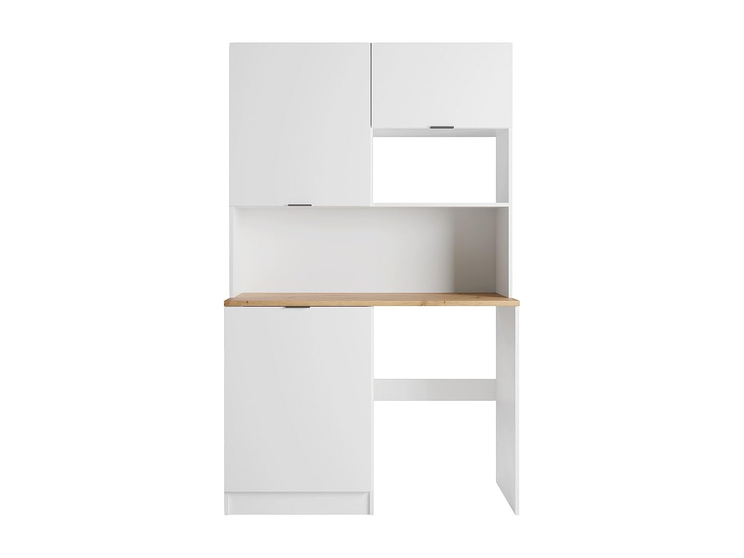 Vente-unique-Cucina multifunzionale e lavanderia Con piano di lavoro 120 cm Bianco e le - CARMEO
