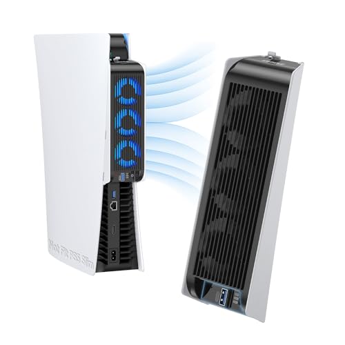 KIWIHOME Cooling Fan for PS5 Accessories, Upgraded Quiet Cooler Fan...