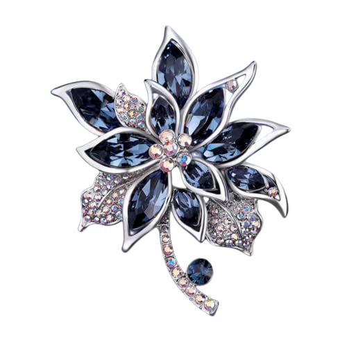 Image of Lavender flower brooch crystal rhinestone tulip brooch elegant accessories jewelry women brooches and pins fashion jewelry wedding flowers lapel pin
