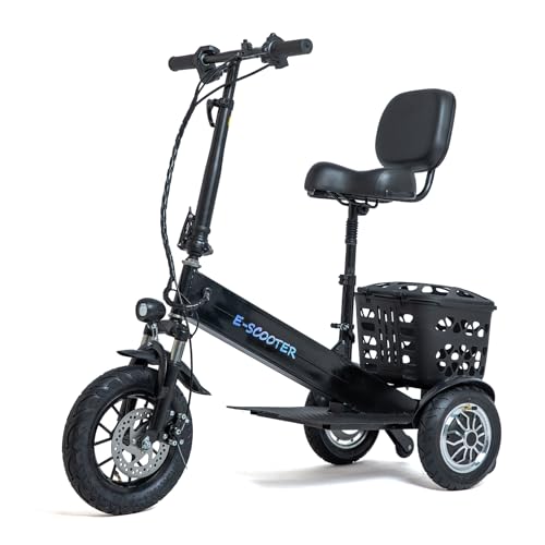 3 Wheel Mobility Scooter for Seniors, Lightweight Foldable T...