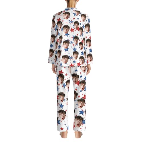 Personalized Pajamas for Men Women Anniversary Fun Gift Funny Face Printed Sleepwear2