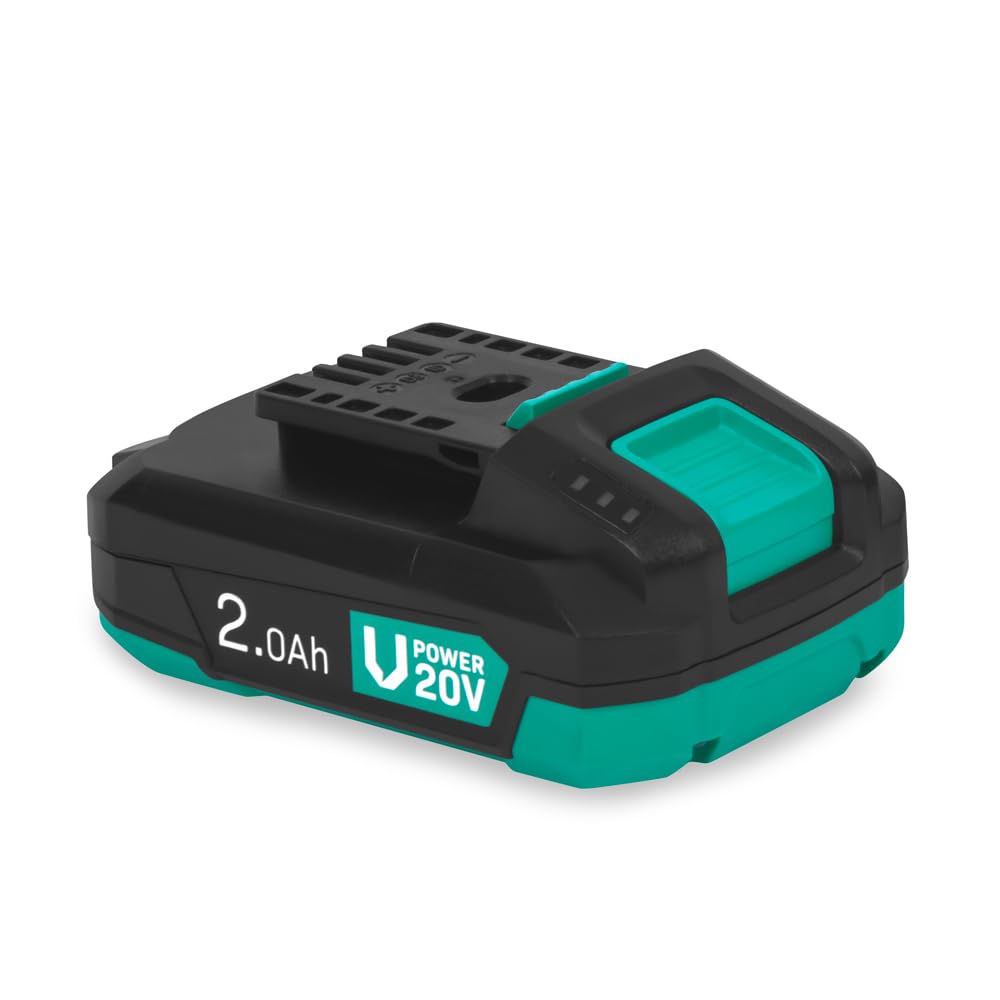 VONROC Batería 20V – 2.0Ah con Puerto USB-C Bidireccional y Power Delivery | Compatible con Plataforma VONROC 20V | Función Powerbank, Protección Electrónica y Diseño Robusto