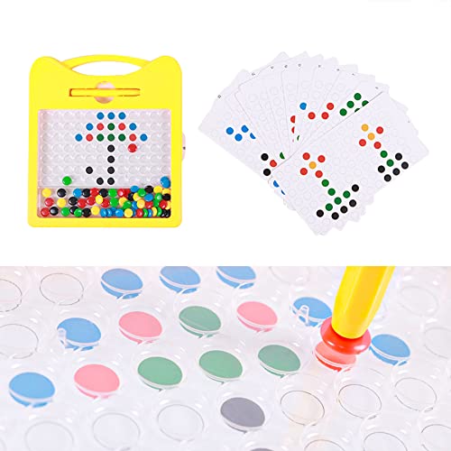 Image of Magpad Dot | Includes 7 Double-Sided Picture Cards | with Magnetic Dots & Stylus | Kids Pattern Drawing Writing Board | STEM Learning Tool for Kids | Gifts for Kids