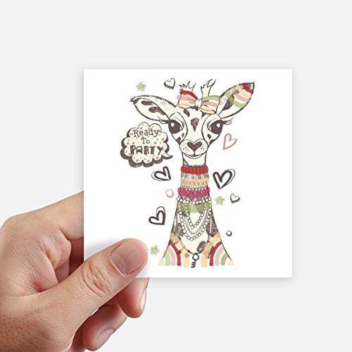 Decal 8Pcs girafe 10cm x 10cm imperméable pour moto et mur