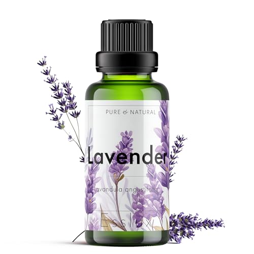 Image of Esslux Lavender Essential Oil for Diffuser | 100% Pure Natural Oil for Skin & Hair | Ideal for Relaxation & Nourishment | Perfect for Soap Making Scent, 120 ML