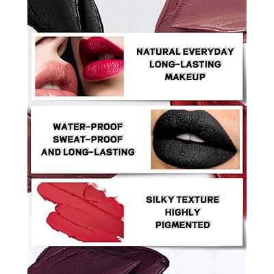 Nude Pink Lipstick Long Lasting for Women, Hydrating Matte Velvet Lip Gloss Nude Liquid Lipstick Intense Lip Color Non Stick Smudge-Proof & Waterproof Lipgloss Bold Glow Goth Lip Stick Makeup-01