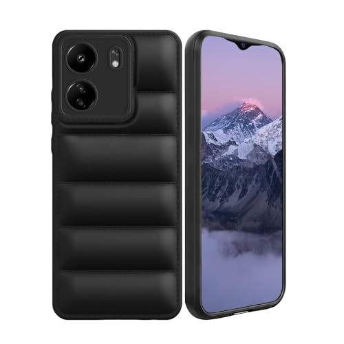 Amazon Brand - Solimo Puffer Case Camera Protection Soft Back Cover for Redmi 13C 4G - Black (B0D2PD4R47) Amazon Price History, Amazon Price Tracker