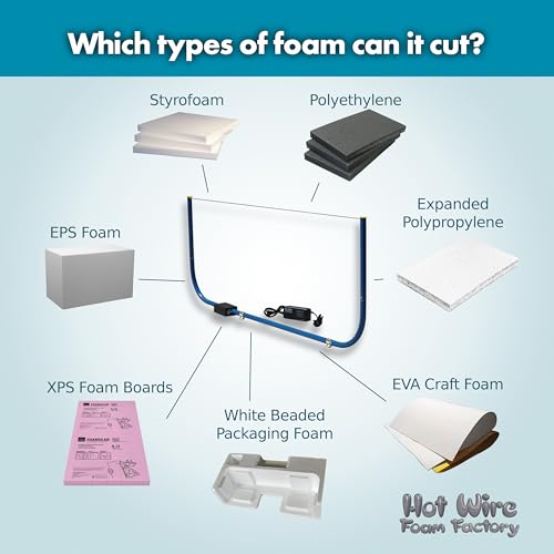 Hot Wire Foam Factory 4ft Heavy-Duty Compound Foam Bow Cutter Kit | Adjustable Heat Settings | For Styrofoam, Polystyrene, EPS, XPS, EIFS | Made in the USA - Image 3