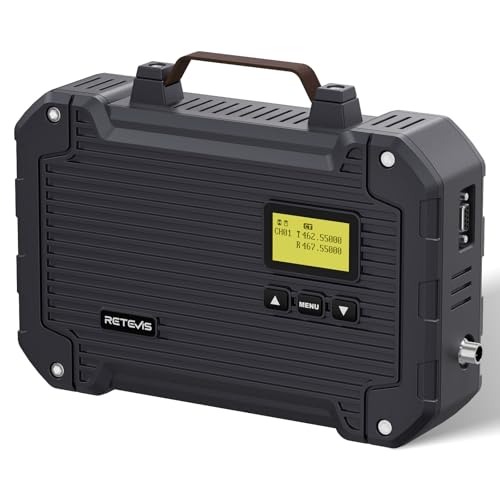 Image of (3rd Gen RT97) Retevis RT97L GMRS High-Power Repeater, IP66 Waterproof, Long Range Base Station Compatible with Raspberry Pi for Emergency, Farms, Remote Areas & Home Use (1 Pack)