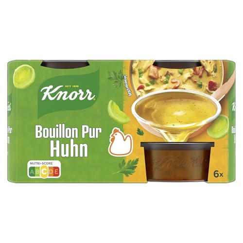 Knorr Bouillon Pur Huhn leckere Hühnerbouillon mit vollem Geschmack 6x 28 g