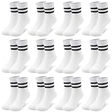 SPTRAMLE 12 Pairs Kids Socks Toddler Cotton Athletic Socks for Boys 9-12 Years