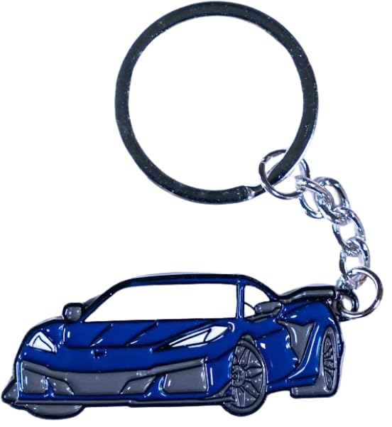 Keychain Compatible For C8 Corvette, Sweet For C8 Corvette Accessories, Great For Corvette Gifts, Metal Keychain Corvette C8