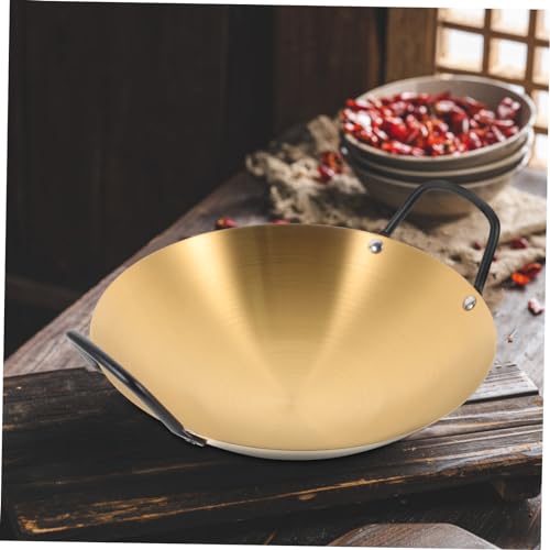 Wok redondo con doble asa acero inoxidable antiadherente miniatura 4