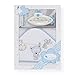 Interbaby Asciugamano con cappuccio per neonato TENDERO OSO in bianco e blu con Termometro da bagno - 900 g