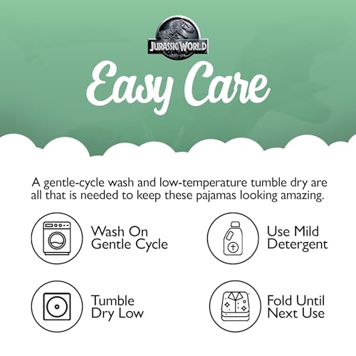 Jurassic World boys 4-piece Snug-fit Cotton Pajama Set, Soft & Cute for Kids4