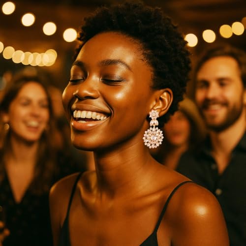 Touchstone Indian Bollywood Glamorous Handcrafted Mughal Inspired Kundan Polki Look Rhinestone Designer Jewelry long Earrings In Gold Tone For Women.3