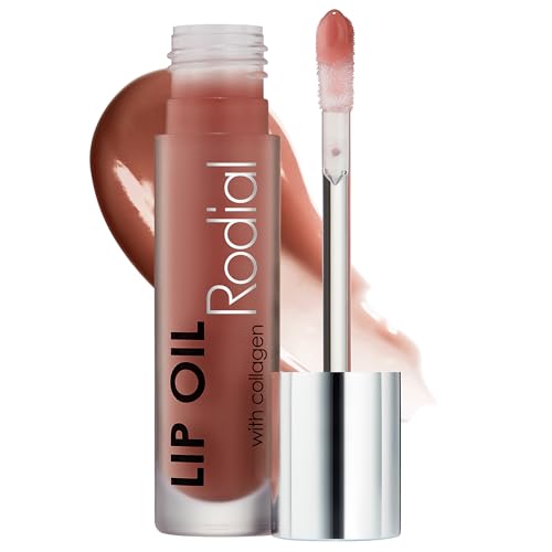 Image of Rodial Plumping Collagen Lip Oil Wild Plum 0.13fl.oz, Vegan Collagen-Infused Lip Oil with Macadamia and Jojoba Oil, Deep Hydration for Fuller-Looking Pout, Ultra-Nourishing Formula for Silky Lips