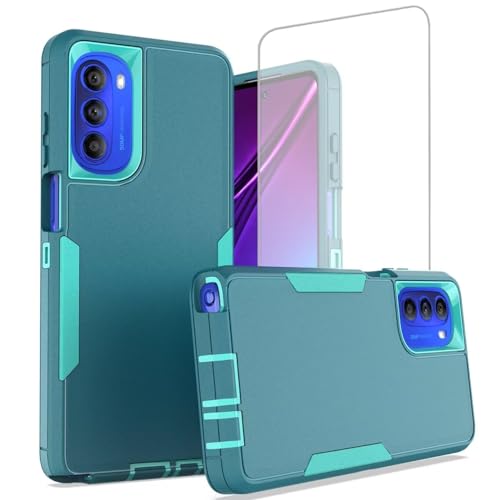 Carcasa Moto G Stylus 5G 2022 antichoque verde con cristal templado y soporte magnético