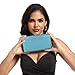 Boutique De FGG Light Blue Crystal Evening Bags for Women Formal Party Box Clutch Wedding Rhinestone Handbags Bridal Clutch Purse,Mini