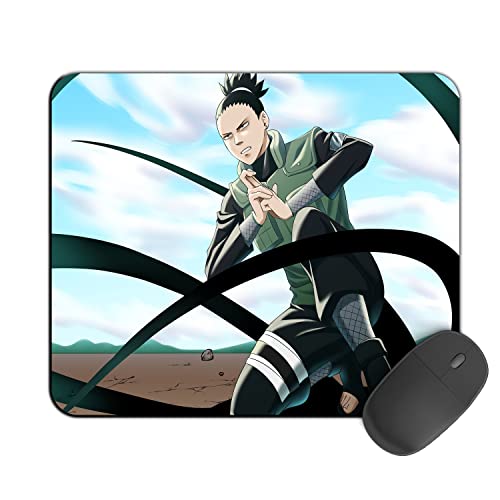 Image of Kirmada Printed Design Mouse Pad Shikamaru Shadow Jutsu (200MM X 240 X 3MM) Enhance Gaming and Work Performance Comfortable and Precise Non-Slip Water Proof Naruto Mouse Pad.