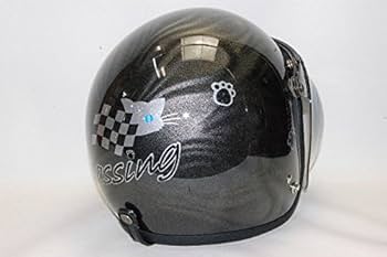 ヘルメット　ジェット　シルバー（鏡面） ジェットヘルメット マスク（車、バイク、自転車）（色