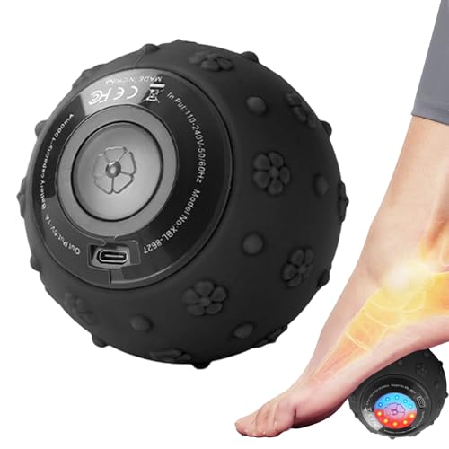 Bolas de masaje – Dispositivo de masaje de silicona flexible y recargable, bola de masaje vibrante, para gimnasio, casa, yoga, viajes, oficina, entrenamiento al aire libre
