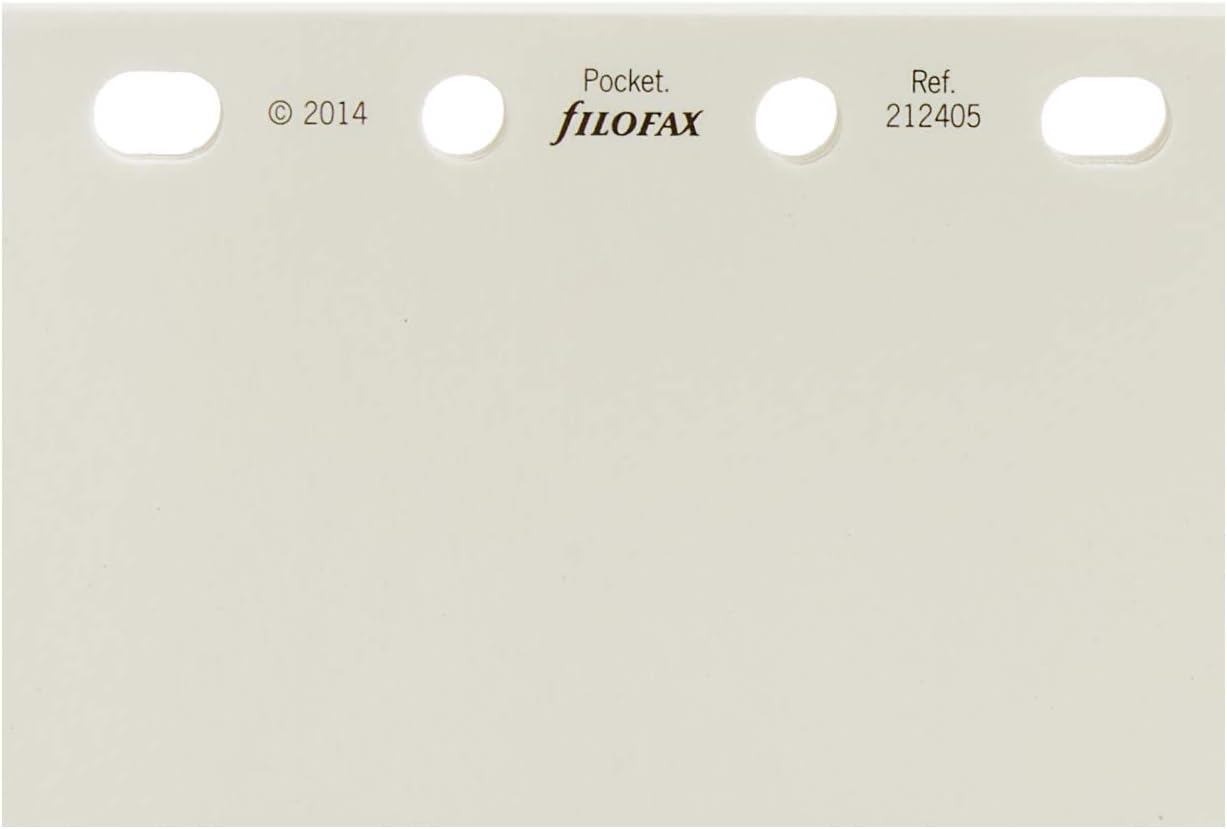 Filofax Pocket White Plain Notepaper