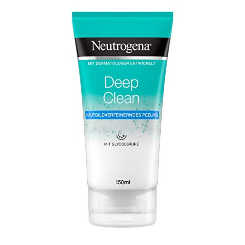 Neutrogena Deep Clean Hautverfeinerndes Peeling, Sanftes Waschpeeling mit Glycolsäure, Reinigungspeeling, 150 ml