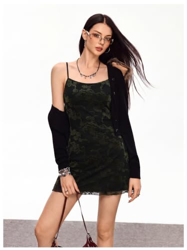 Image of Milumia Women's Summer Mini Dress 90s Boho A Line Mesh Short Dresses