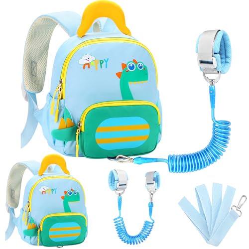 Accmor Toddler Leash Backpack with Anti Lost Wrist Link, Cute Din...