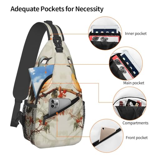 Bolso Sling para Hombres y Mujeres Negro Bolsa Cruzada miniatura 3