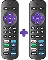 2 Pack Replacement Remote Control Only for Roku TV, Compatible for TCL Roku/Hisense Roku/Onn Roku/Sharp Roku/Philips Roku/Element Roku/Westinghouse Roku TVs (Not for Roku Stick, Box or Speaker)