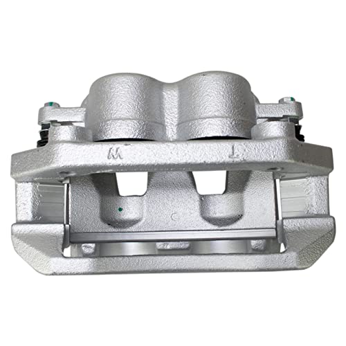 Image of TRQ Front Brake Caliper Set Zinc Coated Brackets Hardware Compatible with 2007-2009 Chrysler Aspen 2007-2009 Dodge Durango 2009-2010 Dodge Dakota Ram 1500 2011-2018 Ram 1500