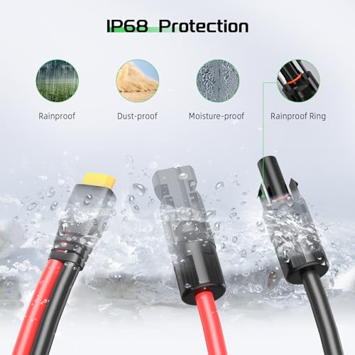 Bateria Power Cabo de extensão de carga solar para XT60, conector solar de 12 AWG de 15 pés para cab