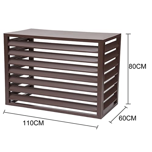 Privacy Screen Enclosure Decorative Screen, Outdoor Aluminum Alloy Air Conditioner Cover with Topper Cover, Freestanding Louvered Space Divider, Patio Furniture Covers Pool Pump Barrier Fence