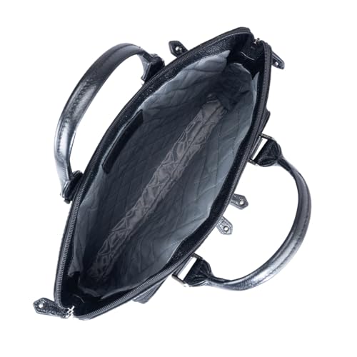 Image of Da Milano Leather Laptop Bag for Men & for Women - Fits Up To 15 inch Laptop - Black (0022B)