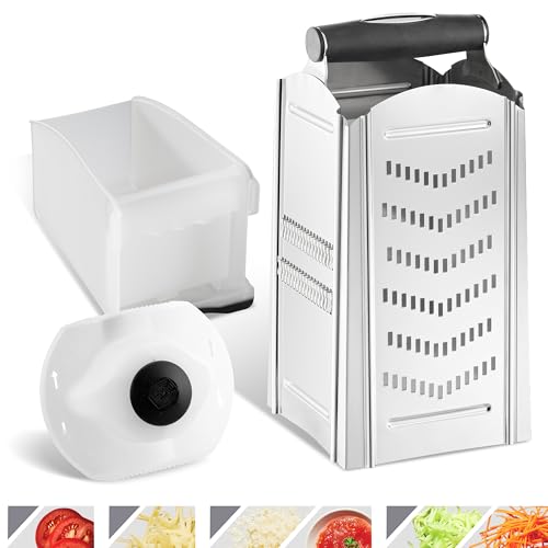 Börner Combi Chef – Vierkantreibe mit Auffangbehälter – Gemüseschneider – Edelstahl Reibe