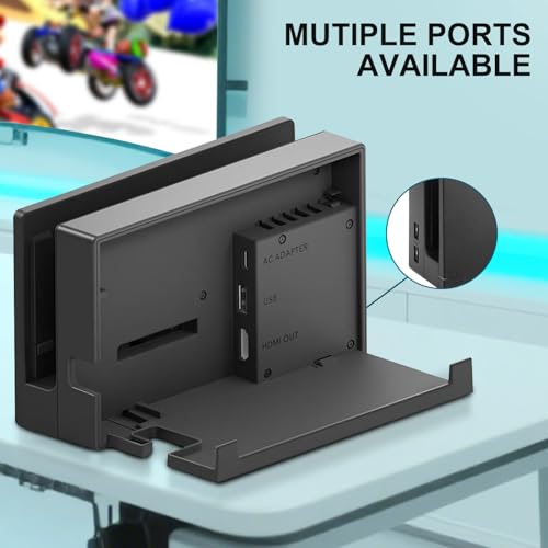 Image of BUERTT TV Dock Station for Switch,Replacement 3 in 1 TV Base Docking Station Set with Original IC Module,AC Charger,HDMI Cable Accessories for Switch Console