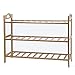 Vetrineinrete® Scarpiera scaffale in Legno 3 4 5 Ripiani Porta Scarpe impilabile Organizer mensola salvaspazio (3 Ripiani) P67