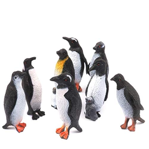 VOSSOT Pinguin Figuren Set – 11-teilig – Realistische Polartiere Mit Iglu – Für Kuchen, Deko & Spiel – Ab 3 Jahren