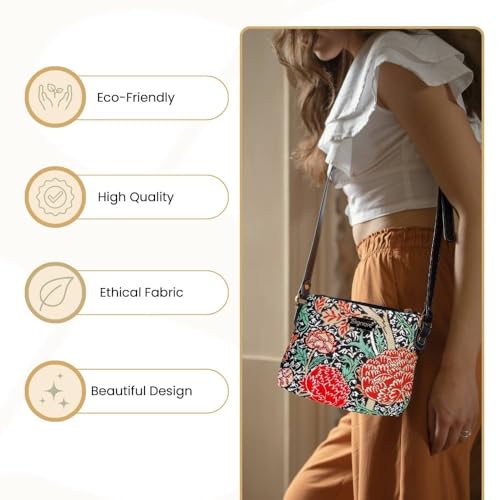 Image of Signare Tapestry Crossbody Bag Sling Shoulder Purse for Women