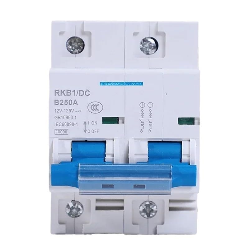 2-biegunowy wyłącznik obwodu stałego 12-125 V 1-biegunowy automatyczny wyłącznik automatyczny do pojazdów elektrycznych, ochrona akumulatora 80A/100A/125A/200A/250A (2P, 250A)