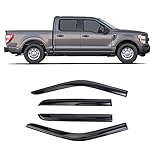 S SONLEE Durable Window Deflector for 2015-2021 Ford F-150 Super Crew, Original Tape-on Window...