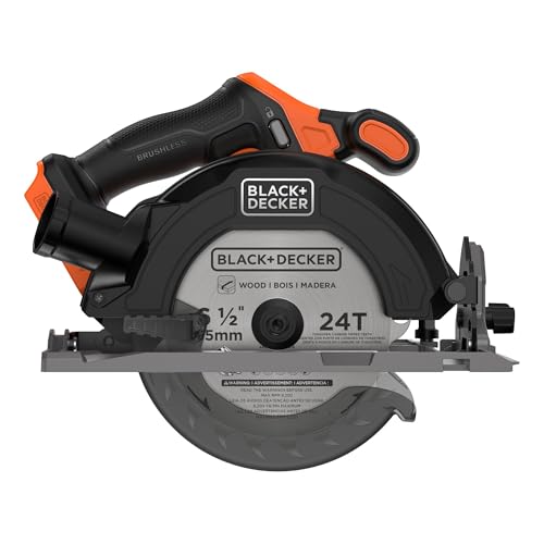 Image of BLACK+DECKER 20V MAX POWERCONNECT Brushless Cordless Circular Saw for Wood, 6 1 /2 In. (165mm), Includes 24T Circular Saw Blade, 4300 RPM, 50 Degree Bevel, Tool Only (BLCS78B)