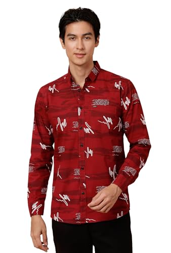 Image of Majestic Man Men's Cotton Slim Fit Printed Casual Shirt