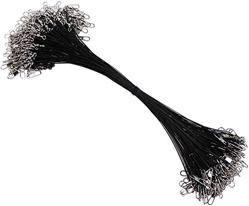 SGerste 100 stks/partij Carbon Staal Draad Vissen Leiders met Swivels Snaps Vissen Draad Rigs Vissen Trace Lokt Staal Draad Leider Lijn - Image 3