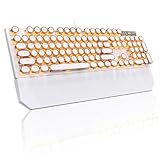Plusieurs modes de rétroéclairage LED dorés : le clavier est moulé par injection double pour un rétroéclairage clair et une durabilité extrême. Appuyez sur Fn + Ins/HM/Pg/Del/End pour régler différents types d'effets d'éclairage, les touches fléchées changent la luminosité et la vitesse du rétroéclairage.