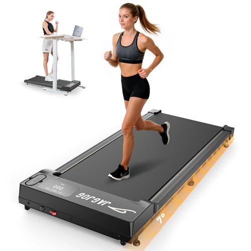 Laufband für Zuhause mit Neigung, Walking Pad mit 15% Steigung, 2.5 PS Laufband Steigung mit Fernbedienung und LED Anzeige, Laufband Schreibtisch für Büro/Zuhause, 1-6 km/h, 120 kg Kapazität